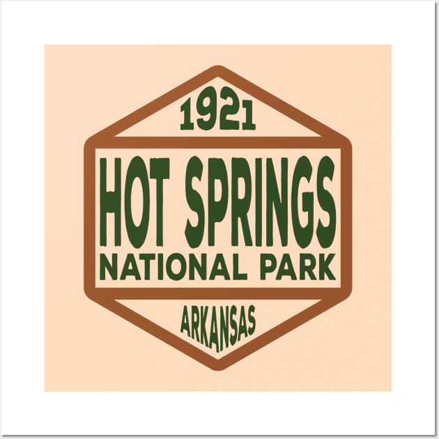 Hot Springs National Park badge Wall Art by nylebuss